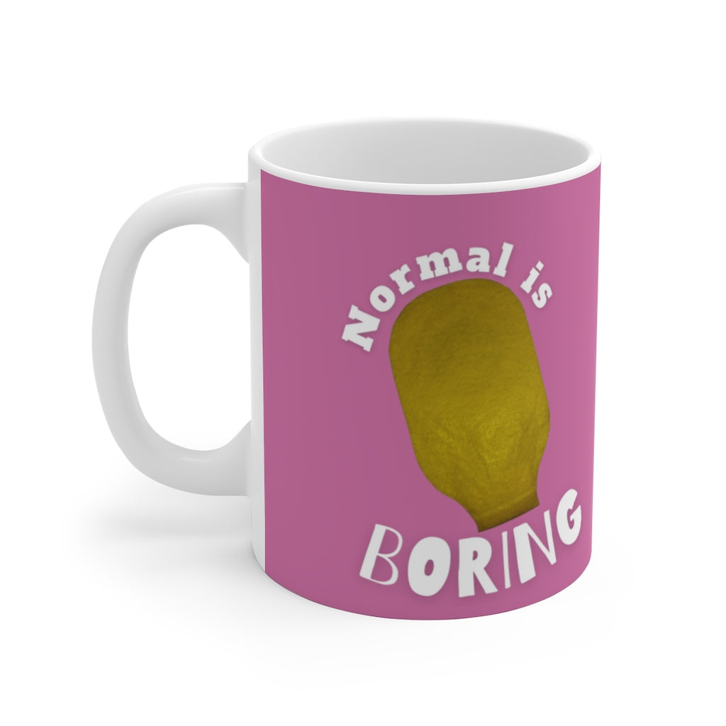 NORMAL IS BORING White Ceramic Mug
