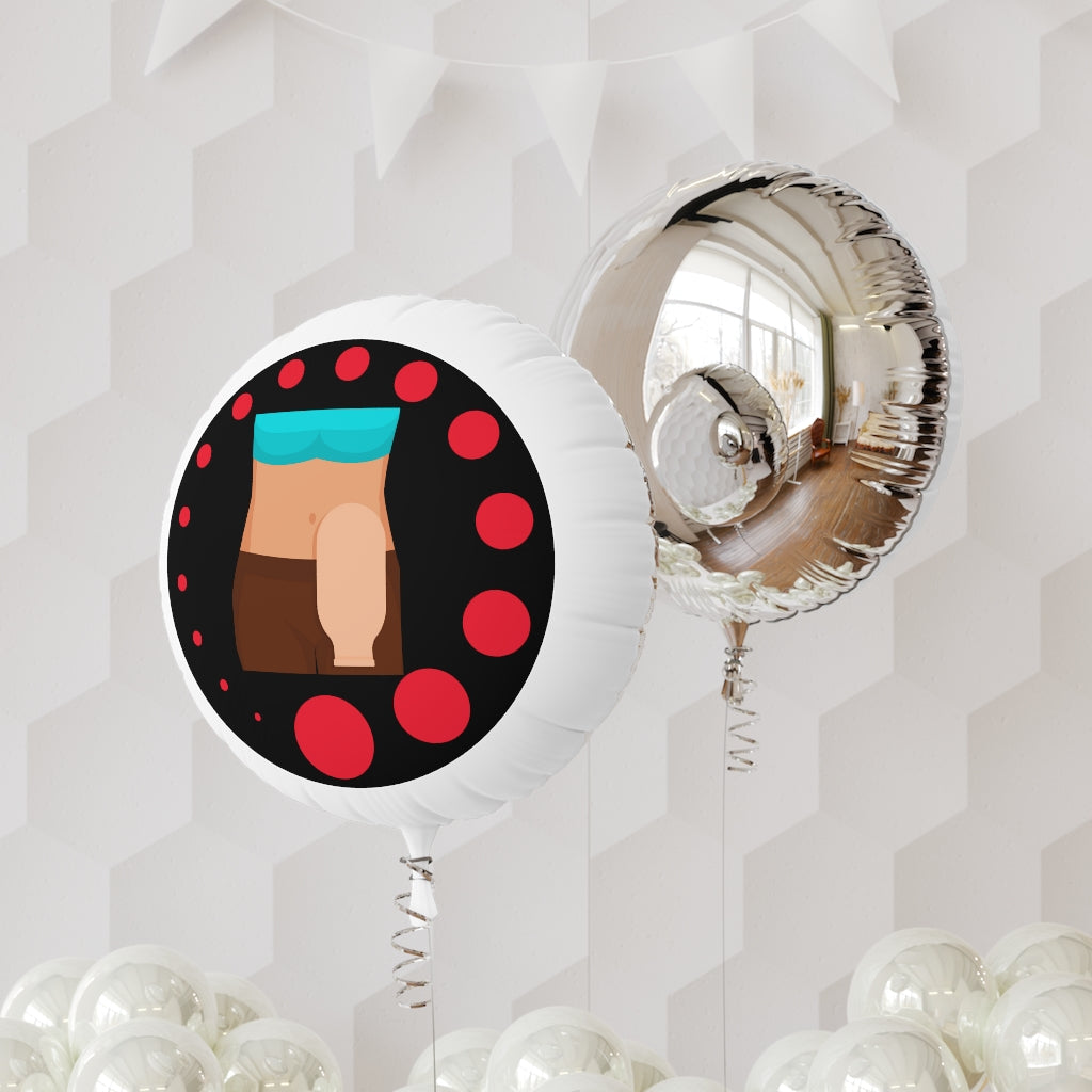 FEMALE OSTOMY BAG Mylar Helium Balloon (blk)