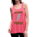 Women's Flowy Tank Top MIGRAINE HEADACHE - neon pink