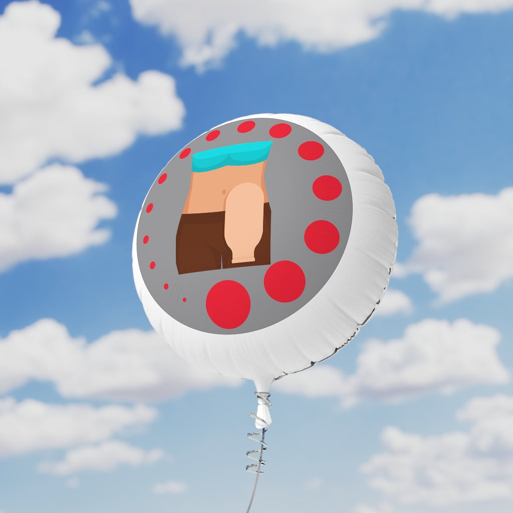 FEMALE OSTOMY BAG Mylar Helium Balloon (grey)