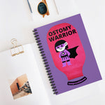 OSTOMY WARRIOR GIRL Spiral Notebook - Ruled Line