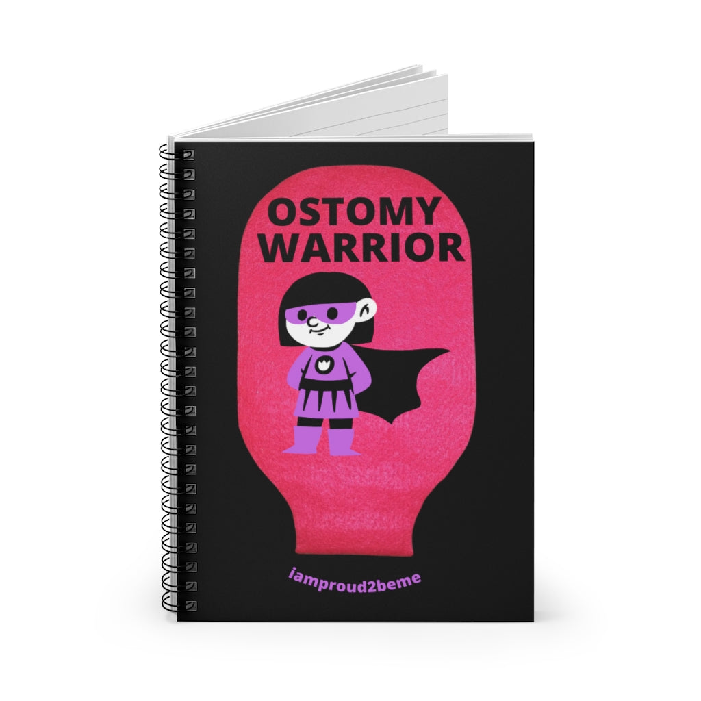 OSTOMY WARRIOR GIRL Spiral Notebook - Ruled Line