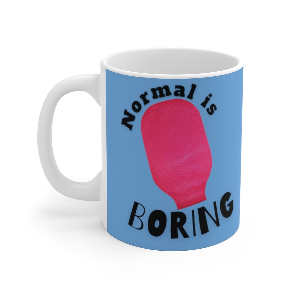 NORMAL IS BORING White Ceramic Mug