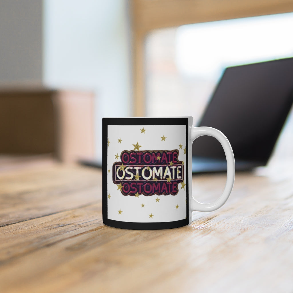 OSTOMATE White Ceramic Mug