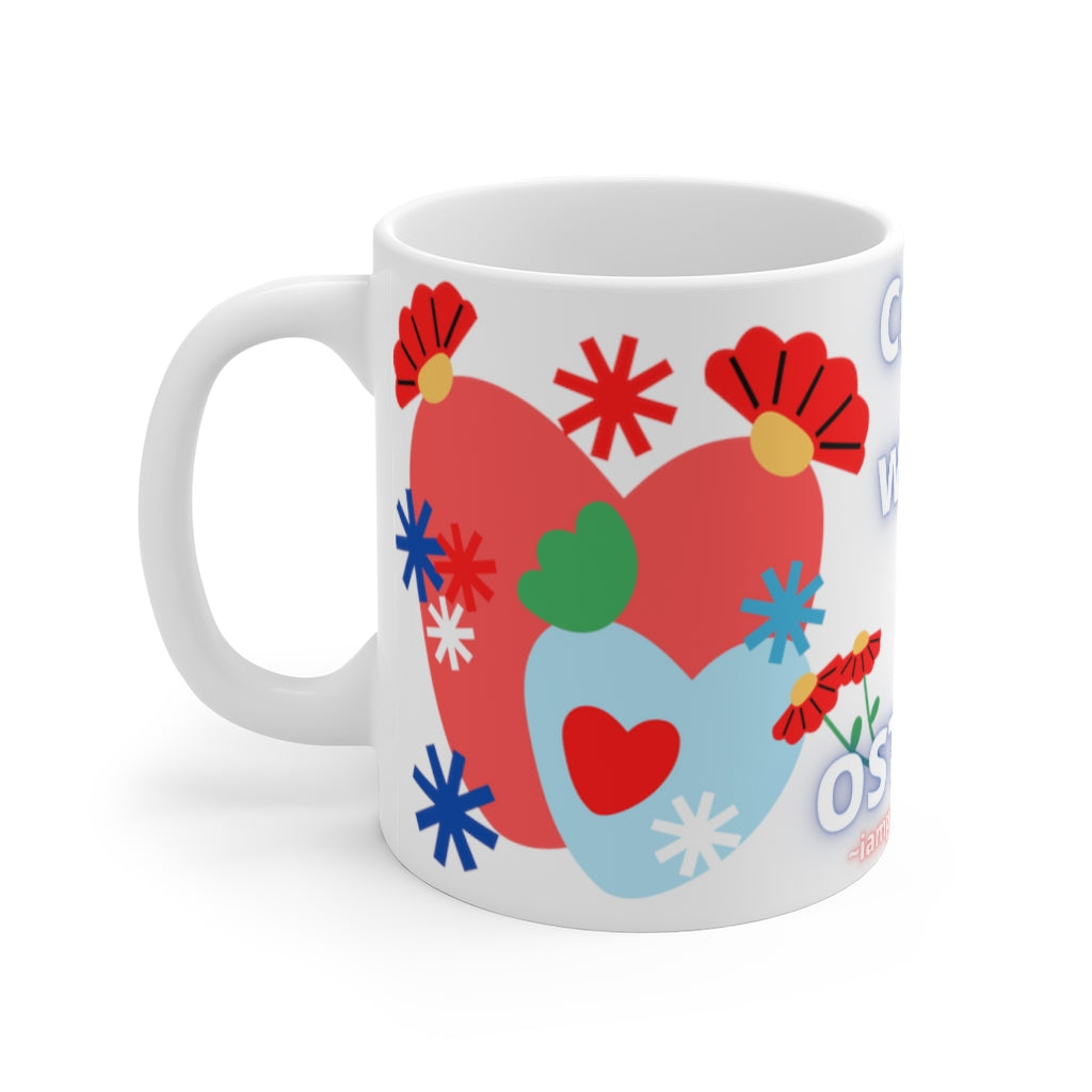 CUTIE WITH A OSTOMY White Ceramic Mug