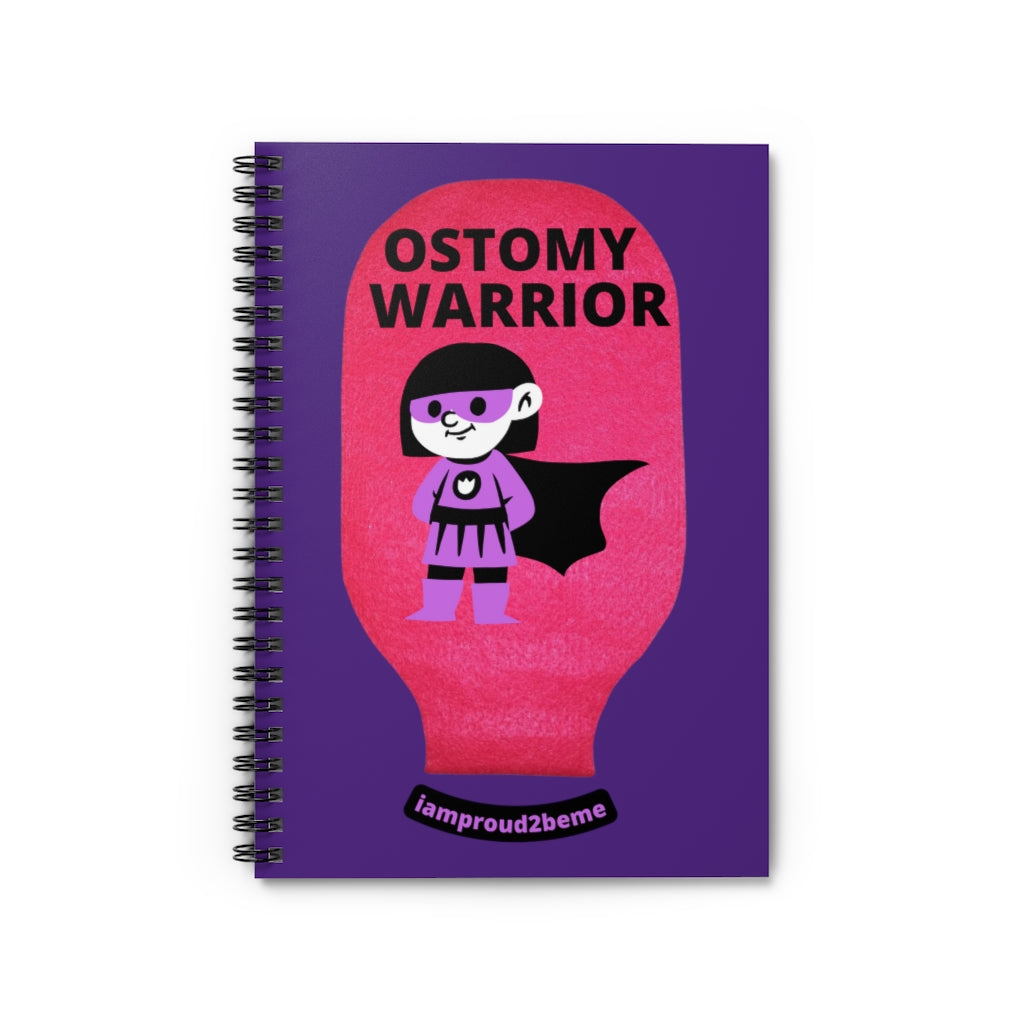OSTOMY WARRIOR GIRL Spiral Notebook - Ruled Line