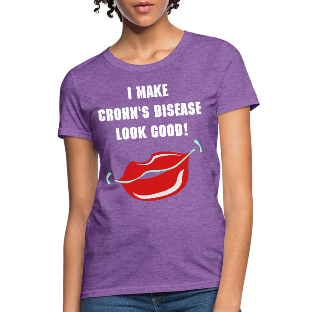 Women's T-Shirt Crohn's Disease Awareness - purple heather
