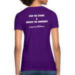 Women's T-Shirt Migraine Warrior Stop The Stigma - purple