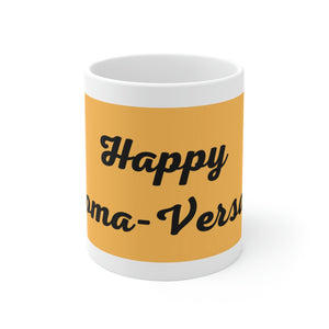 HAPPY STOMA-VERSARY White Ceramic Mug (peach/black)