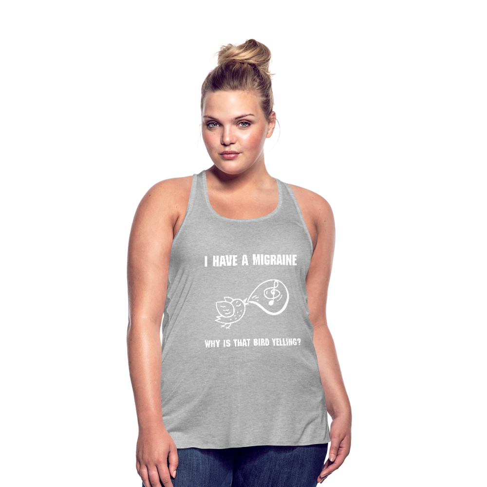 Women's Flowy Tank Top MIGRAINE HEADACHE - heather gray