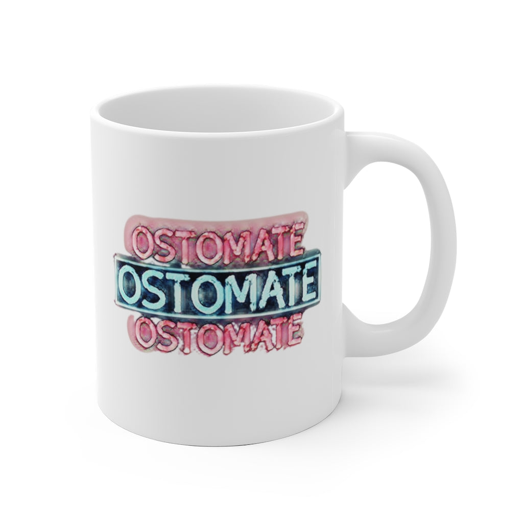 OSTOMATE White Ceramic Mug