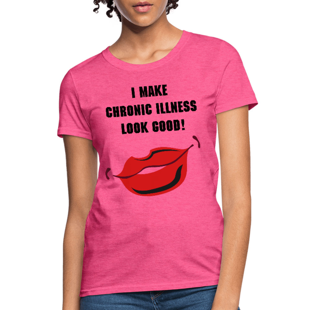 Women's T-Shirt Chronic Illness Awareness - heather pink