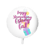 HAPPY STOMAVERSARY OSTOMY GIRL Mylar Helium Balloon