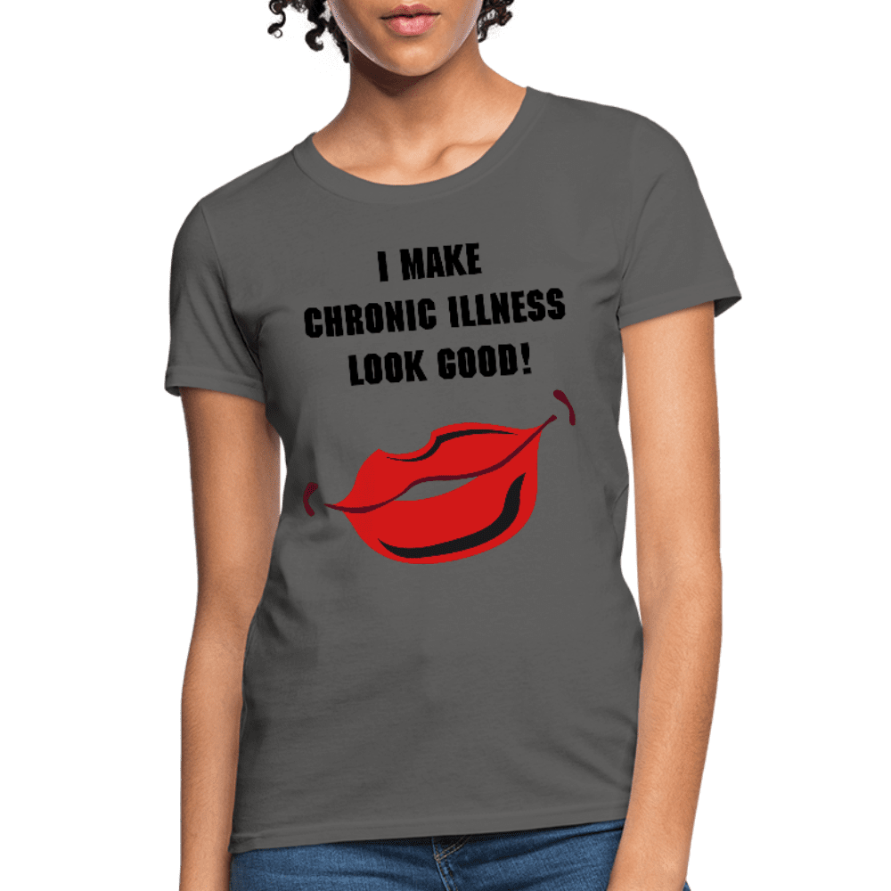 Women's T-Shirt Chronic Illness Awareness - charcoal