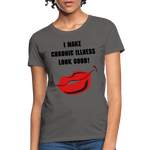 Women's T-Shirt Chronic Illness Awareness - charcoal