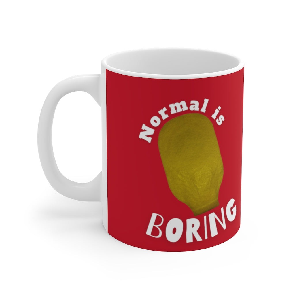 NORMAL IS BORING White Ceramic Mug