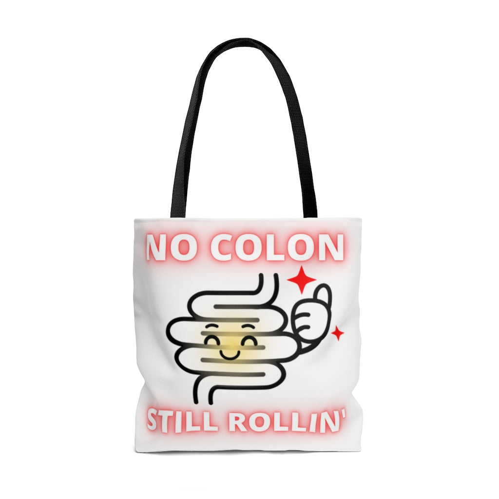 NO COLON STILL ROLLIN' Practical Tote Bag (pink)