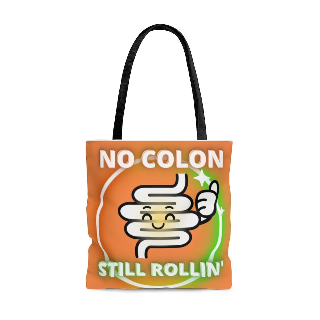 NO COLON STILL ROLLIN' Practical Tote Bag (orange)