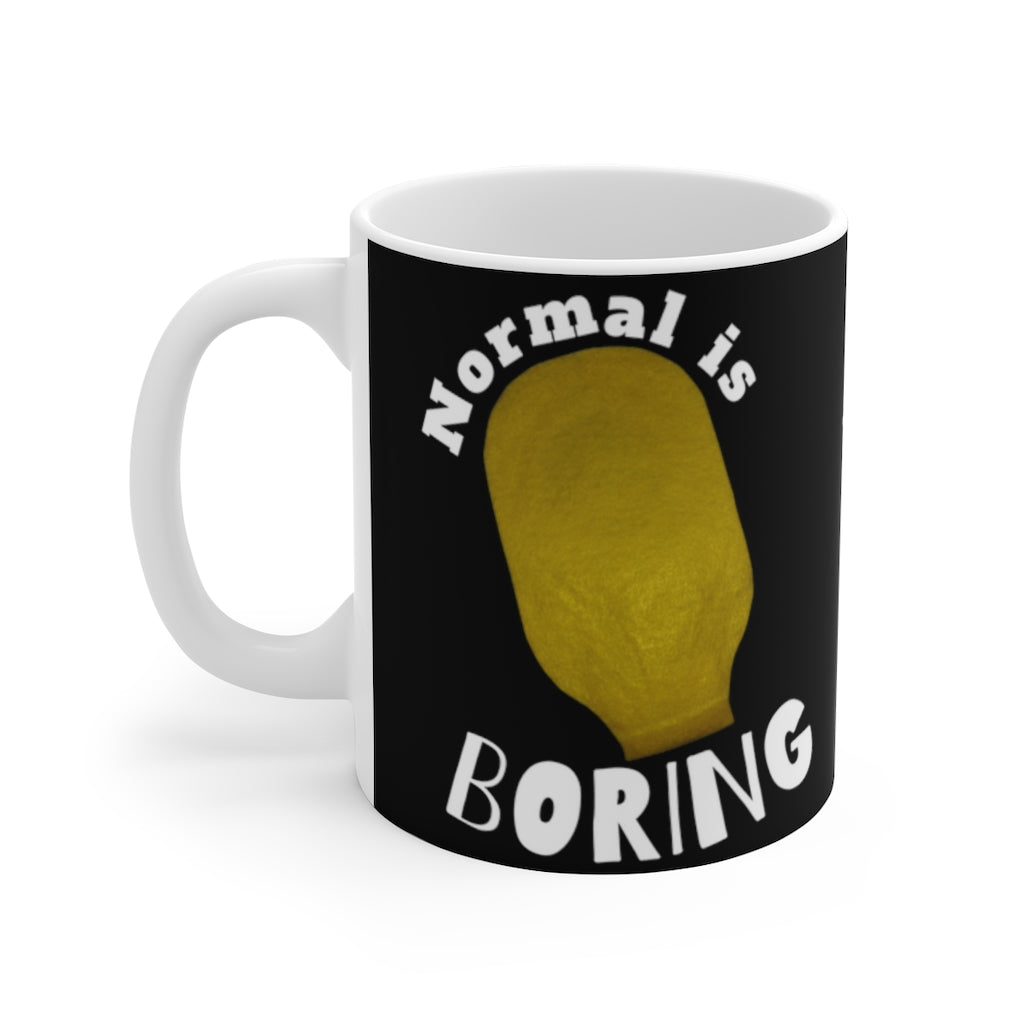 NORMAL IS BORING White Ceramic Mug