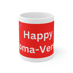 HAPPY STOMA-VERSARY White Ceramic Mug (red)
