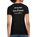 Women's T-Shirt Migraine Warrior Stop The Stigma - black