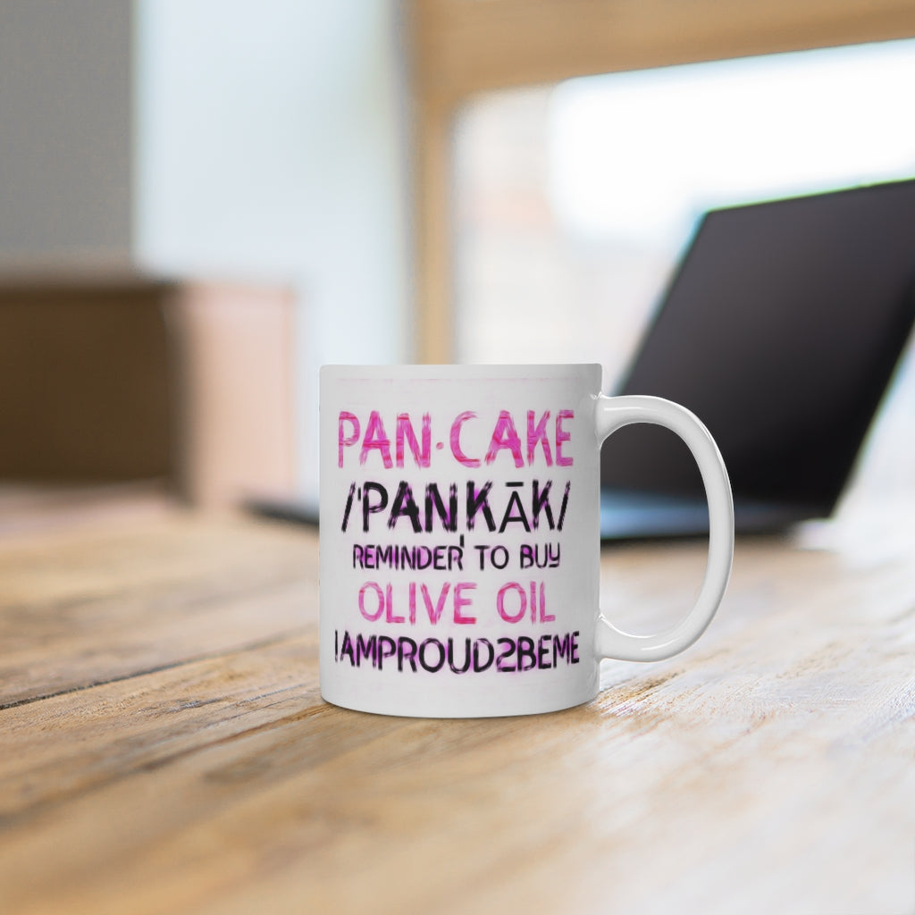 PANCAKE DEFINITION White Ceramic Mug