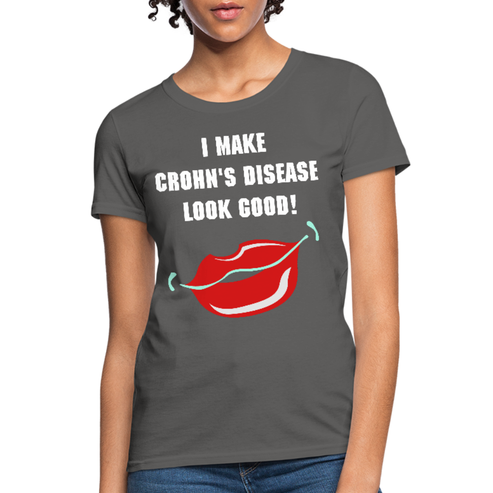 Women's T-Shirt Crohn's Disease Awareness - charcoal