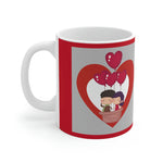 OSTOMY BALLOONS LOVE White Ceramic Mug (valentines)