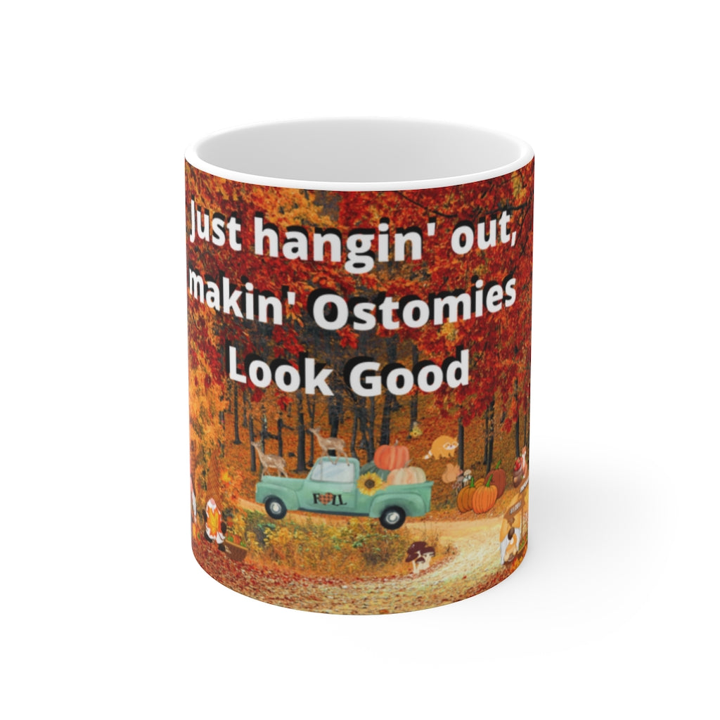 MAKIN' OSTOMIES LOOK GOOD White Ceramic Mug
