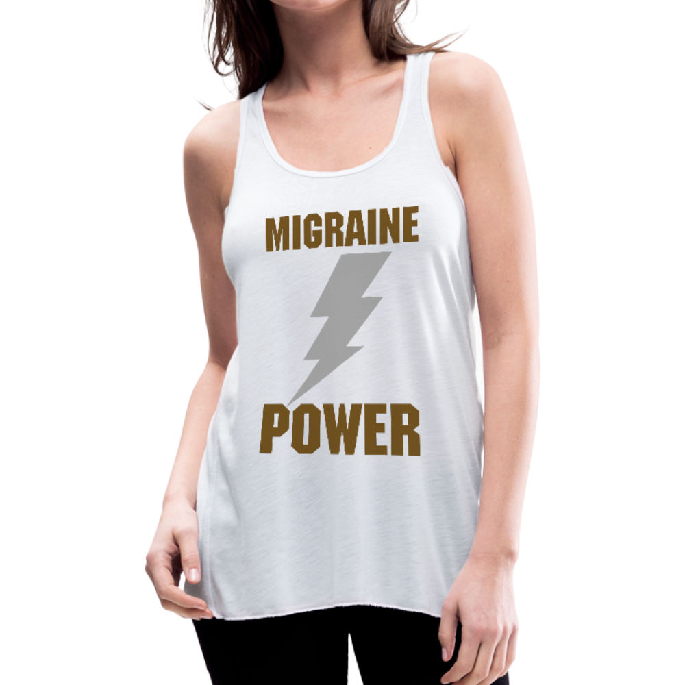 Women's Flowy Tank Top MIGRAINE HEADACHE - white