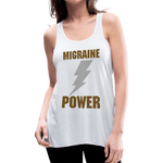 Women's Flowy Tank Top MIGRAINE HEADACHE - white