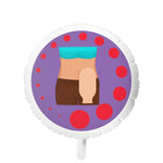 FEMALE OSTOMY BAG Mylar Helium Balloon (purple)