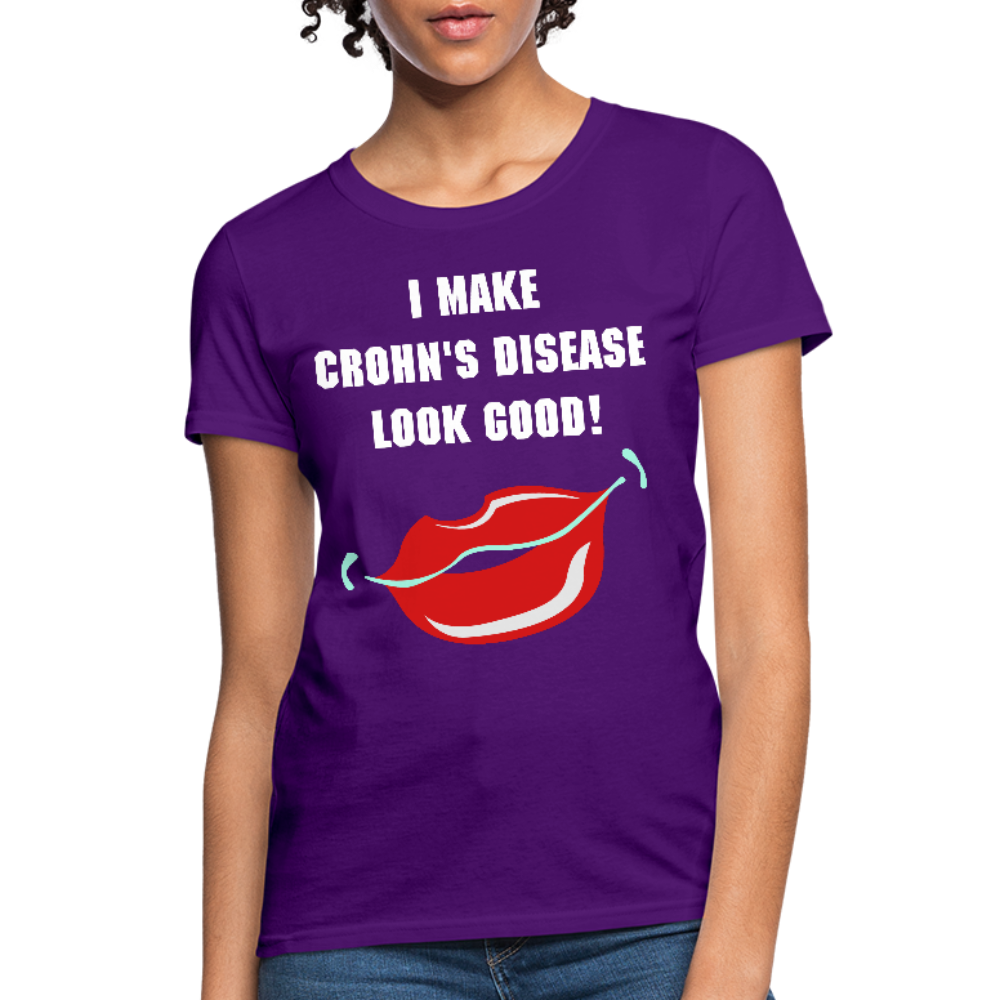 Women's T-Shirt Crohn's Disease Awareness - purple