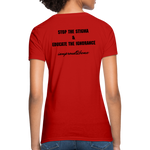 Women's T-Shirt Migraine Warrior Stop The Stigma - red