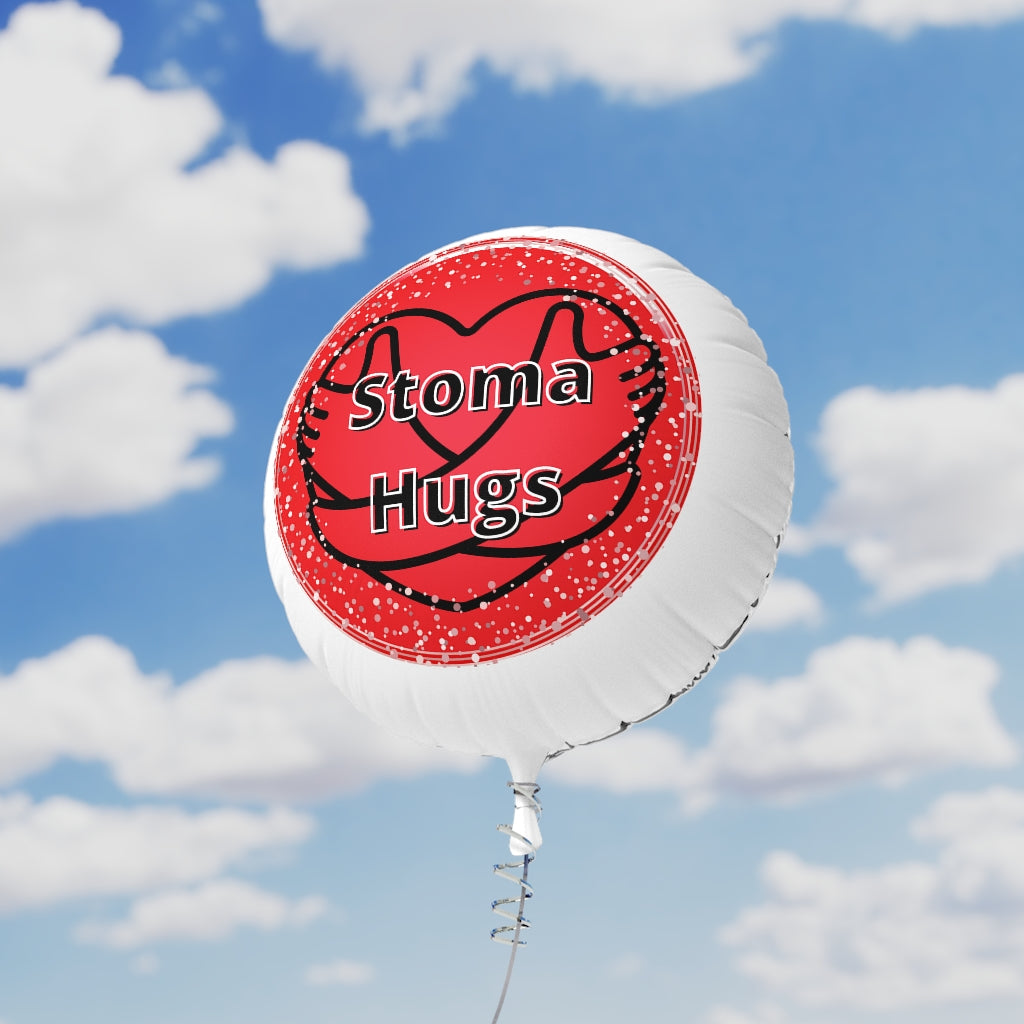 STOMA HUGS Mylar Helium Balloon (red)