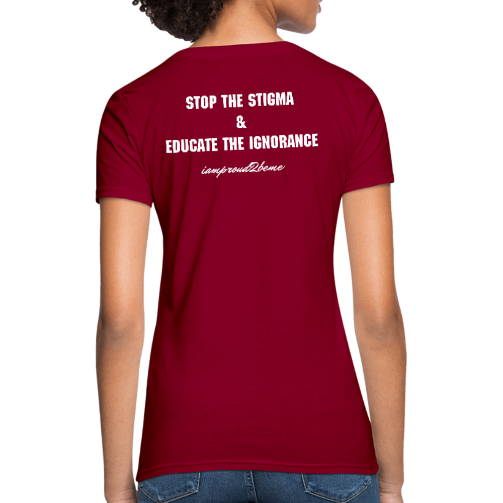 Women's T-Shirt Crohn's Disease Awareness - dark red