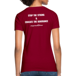 Women's T-Shirt Crohn's Disease Awareness - dark red