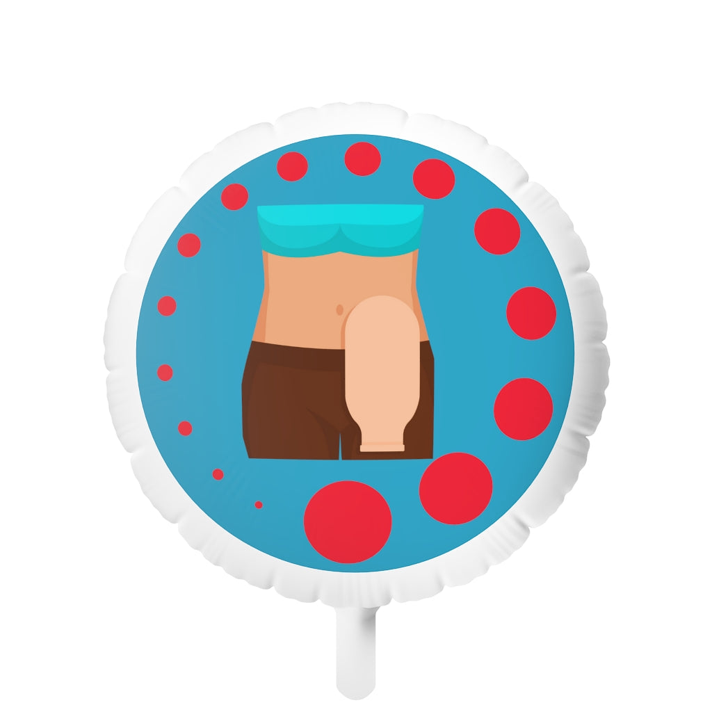 FEMALE OSTOMY BAG Mylar Helium Balloon (turquoise)