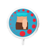 FEMALE OSTOMY BAG Mylar Helium Balloon (turquoise)