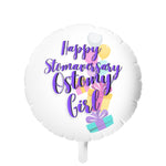 HAPPY STOMAVERSARY OSTOMY GIRL Mylar Helium Balloon