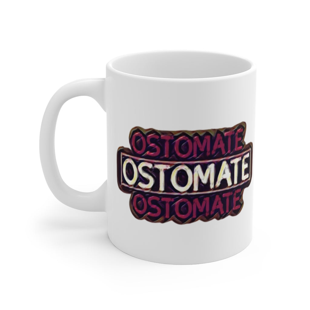 OSTOMATE White Ceramic Mug