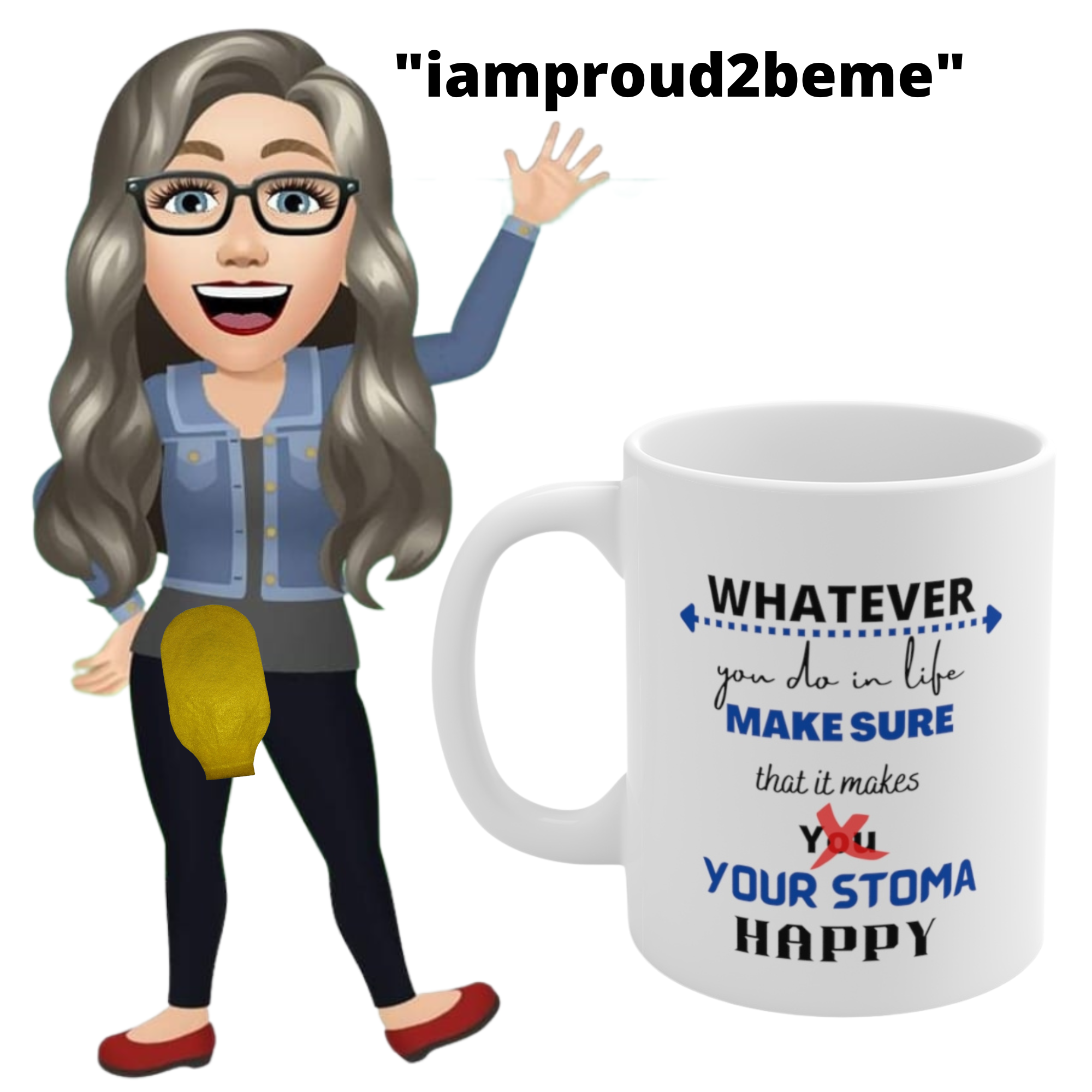 MAKE YOUR STOMA HAPPY White Ceramic Mug