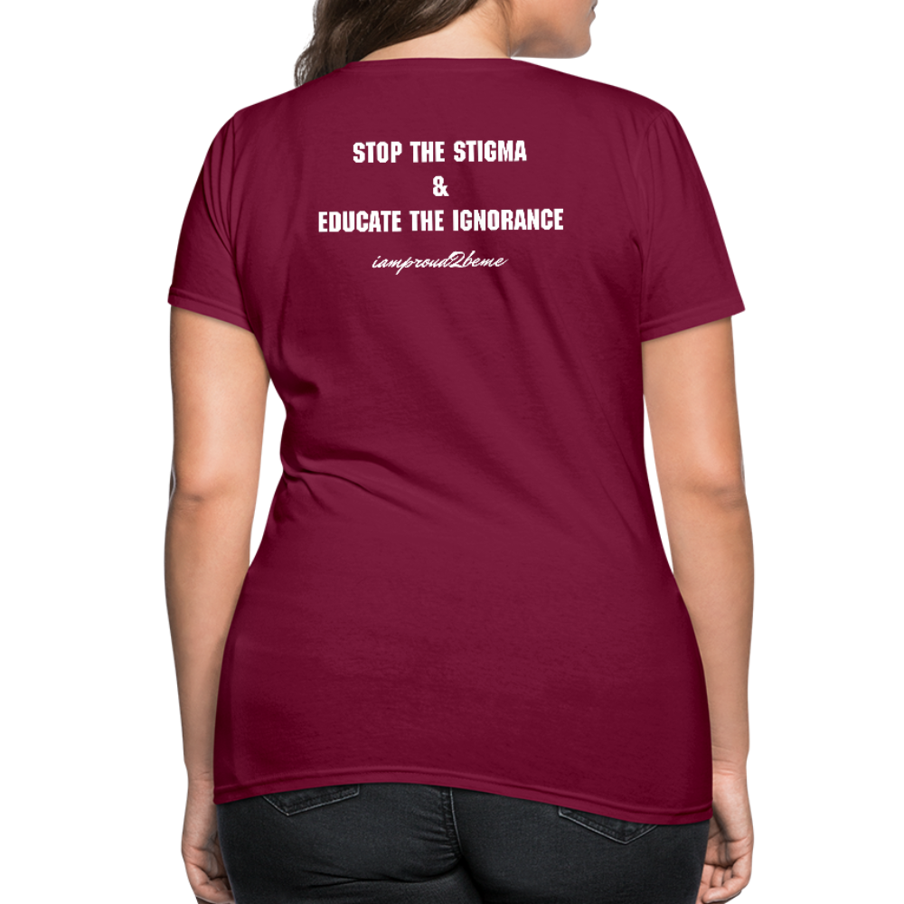 Women's T-Shirt Lupus Awareness - burgundy