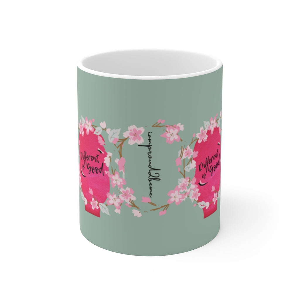 DIFFERENT IS GOOD White Ceramic Mug
