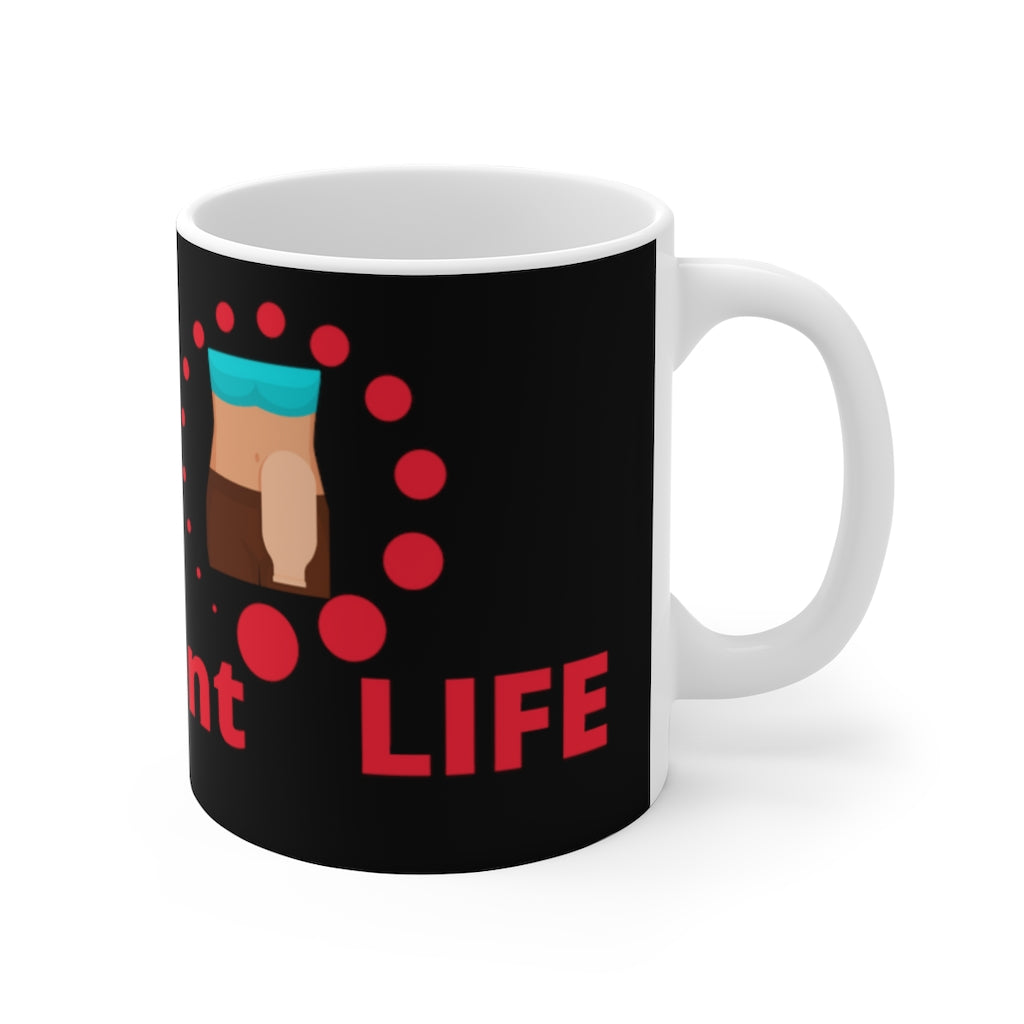 LIVIN' A BAGnificent LIFE White Ceramic Mug (female)