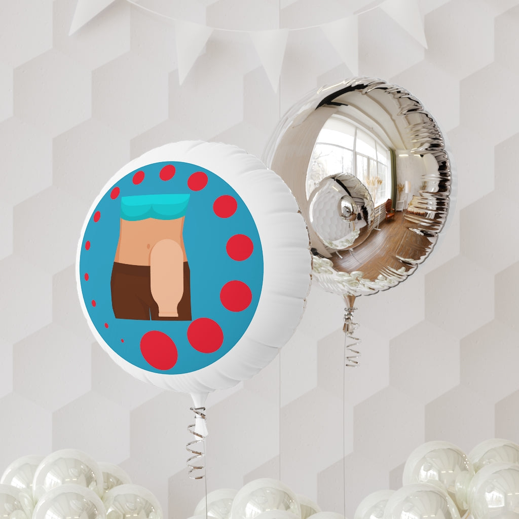 FEMALE OSTOMY BAG Mylar Helium Balloon (turquoise)