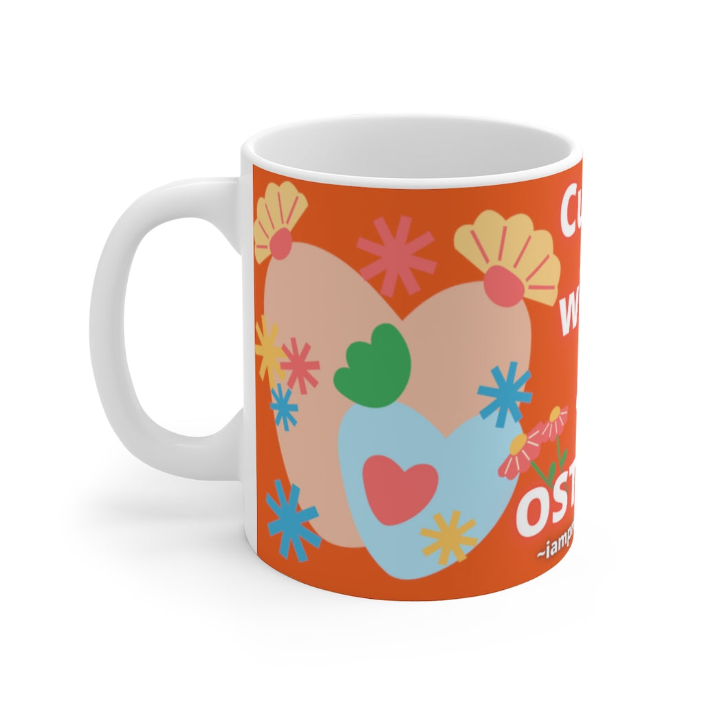 CUTIE WITH A OSTOMY White Ceramic Mug