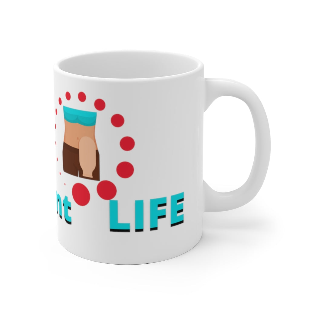 LIVIN' A BAGnificent LIFE White Ceramic Mug (female)