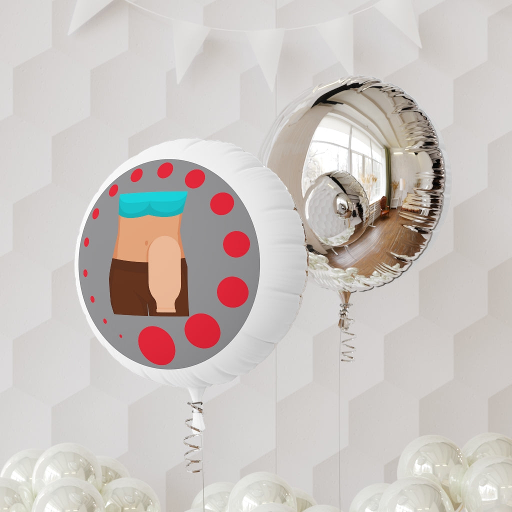 FEMALE OSTOMY BAG Mylar Helium Balloon (grey)