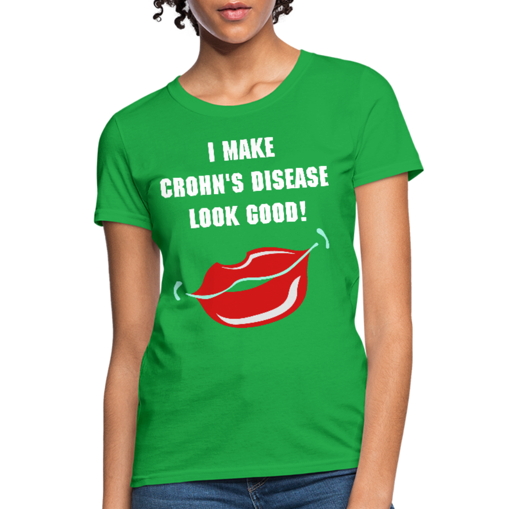 Women's T-Shirt Crohn's Disease Awareness - bright green